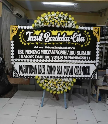 Papan Bunga Duka Stadion Pakansari Cibinong