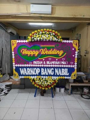 Papan Bunga di Stadion Pakansari Cibinong