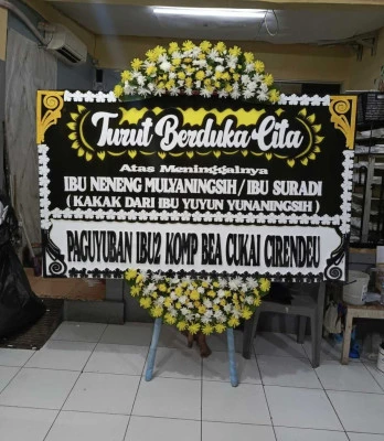 Papan Bunga di Stadion Pakansari Cibinong